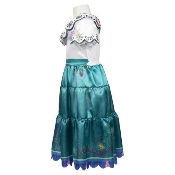 Disney Halloween Encanto Mirabel Costume Dress Girls 4-6x Blue! NEW - Picture 4 of 4